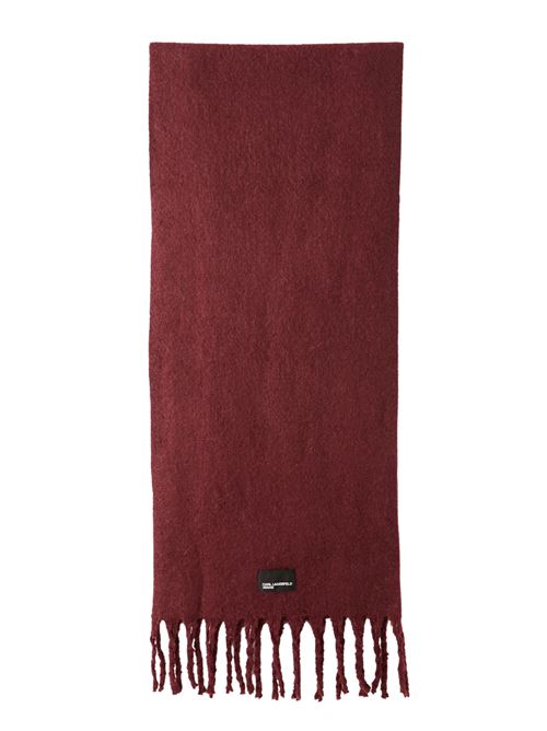 Sciarpa con frange bordeaux Karl Lagerfeld jeans | A4W331011ZM